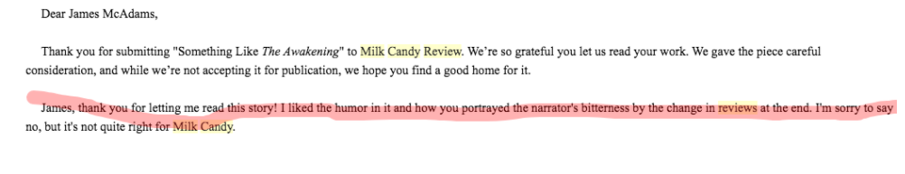 Email screenshot