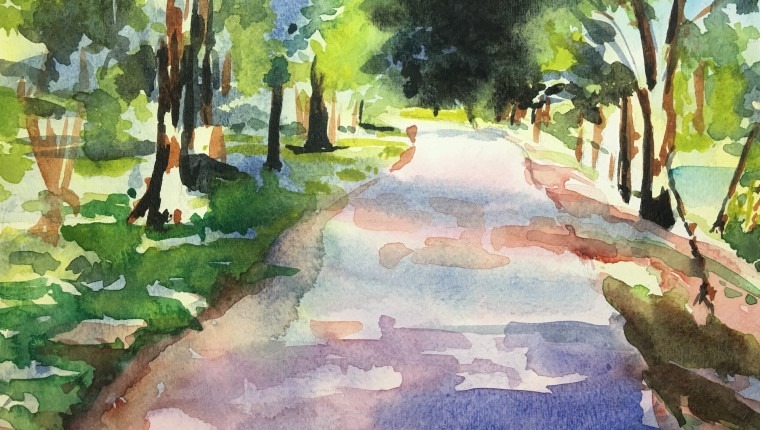 the lighted path