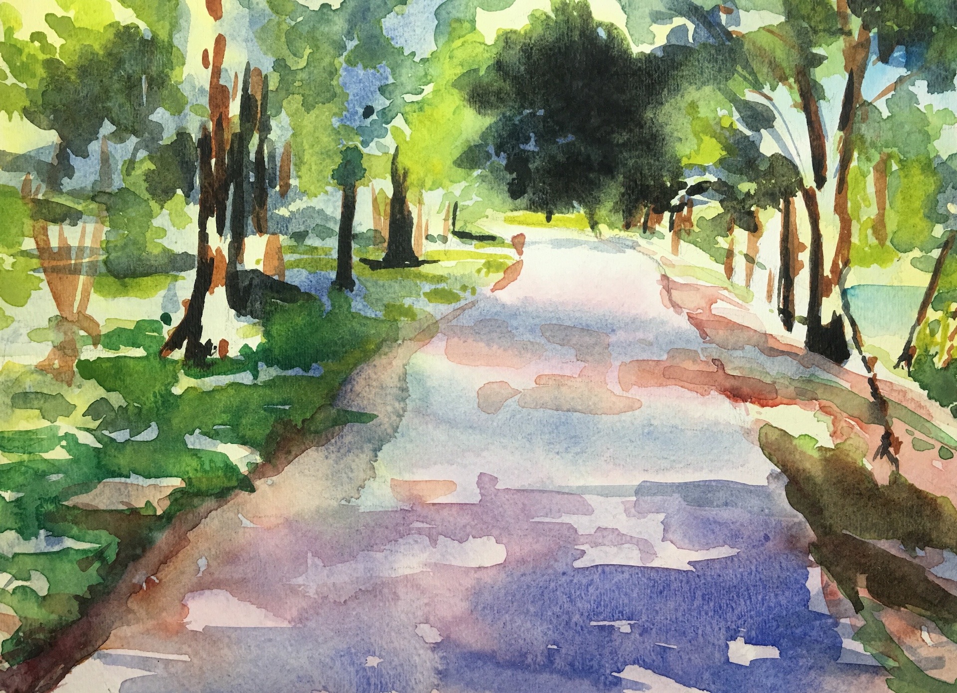 the lighted path