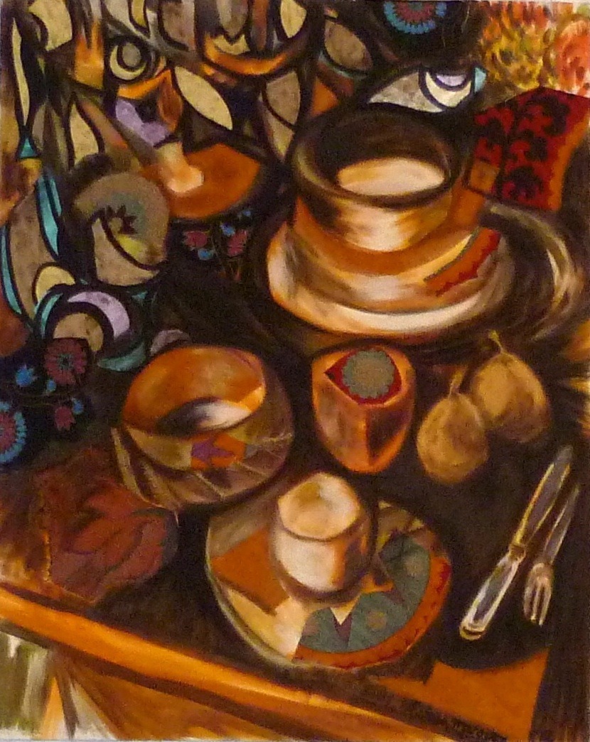 One of 2 paintings that I made in homage of Louis C. Tiffany and his artwork