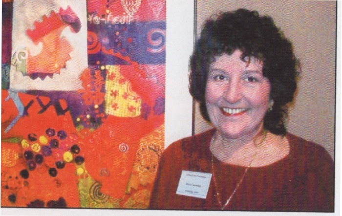 Marie Cummings with award winning painting "Kings Ransom."