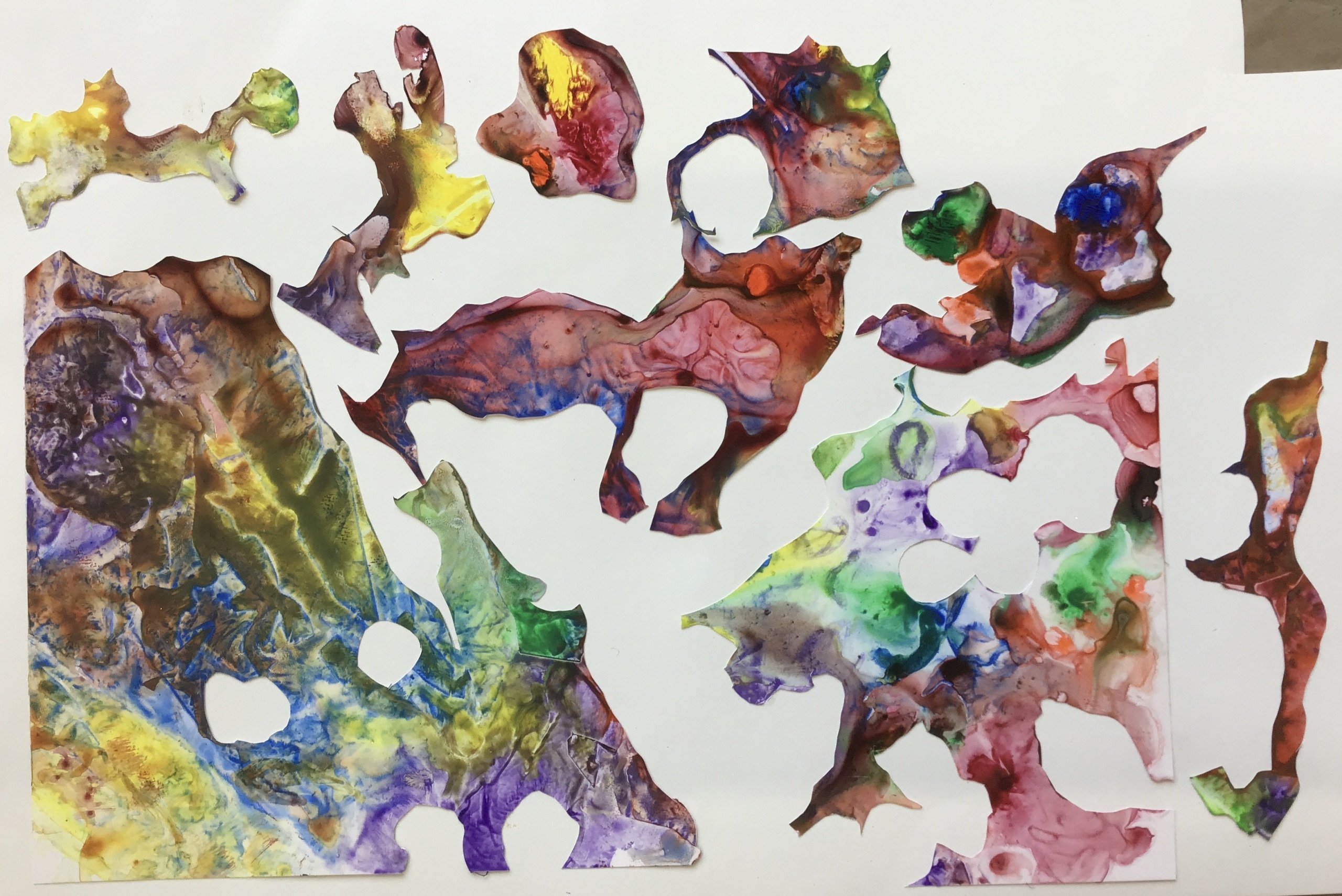 Left over pieces of Yupo from original.