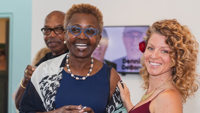 A photo of my dear friends Irma and william at the emerging artist 23 opening