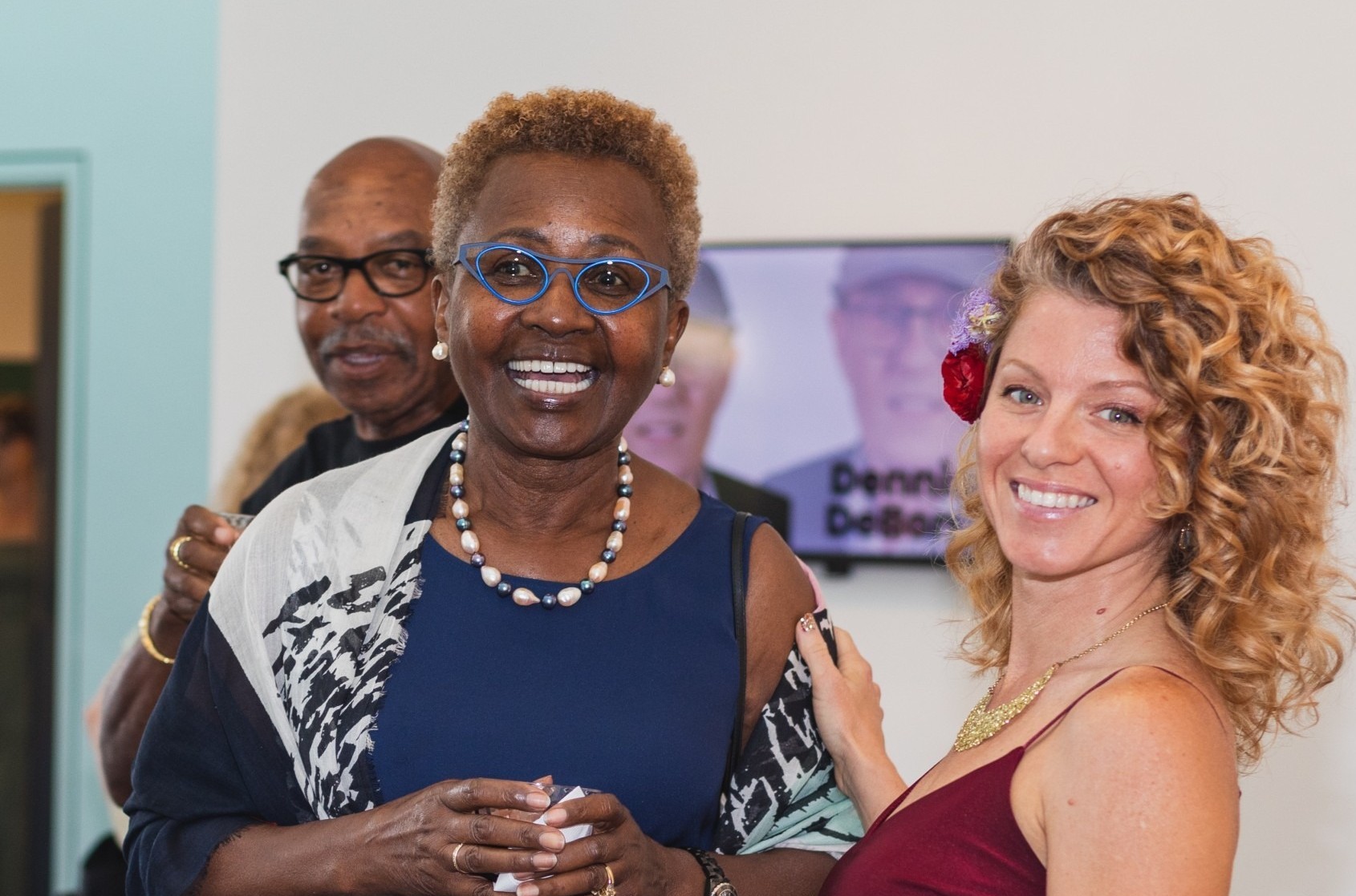 A photo of my dear friends Irma and william at the emerging artist 23 opening