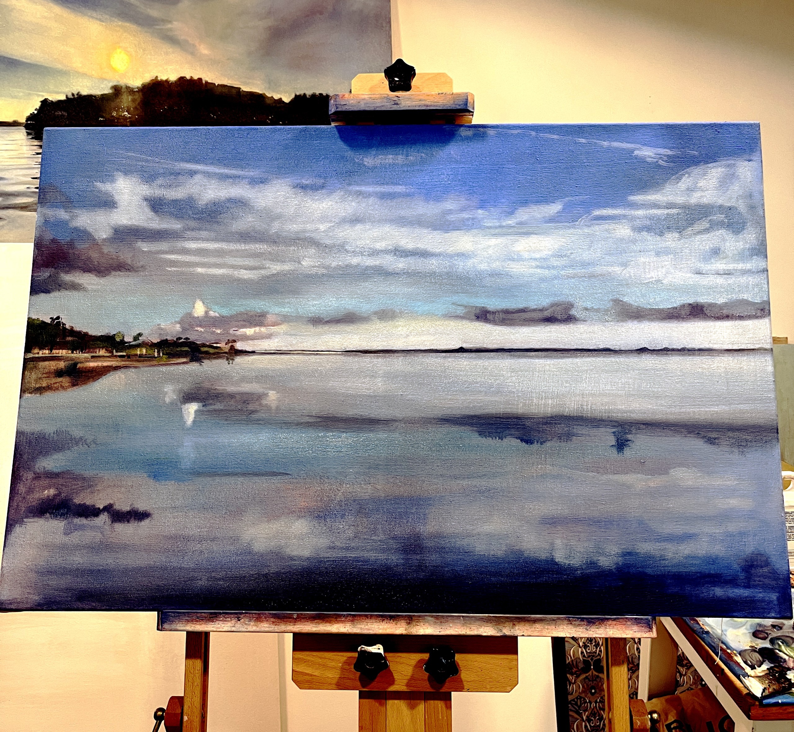 Original oil painting of Old Tampa Bay