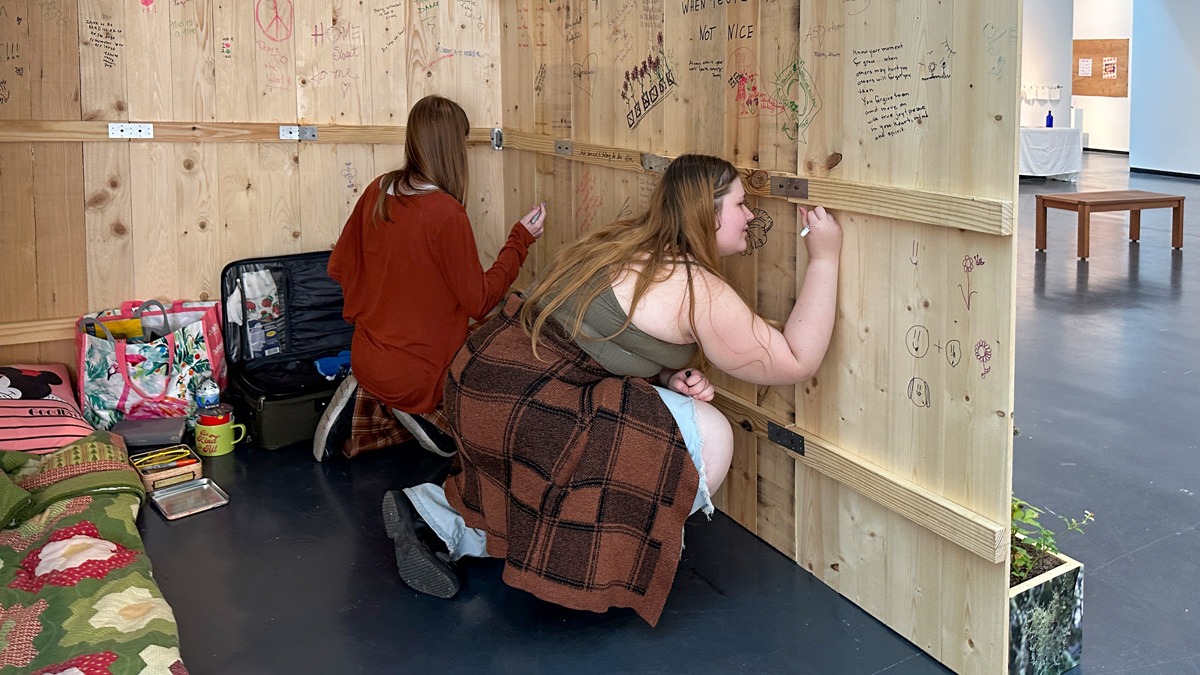 writing on the public walls and in-between spaces installation at Creative Pinellas