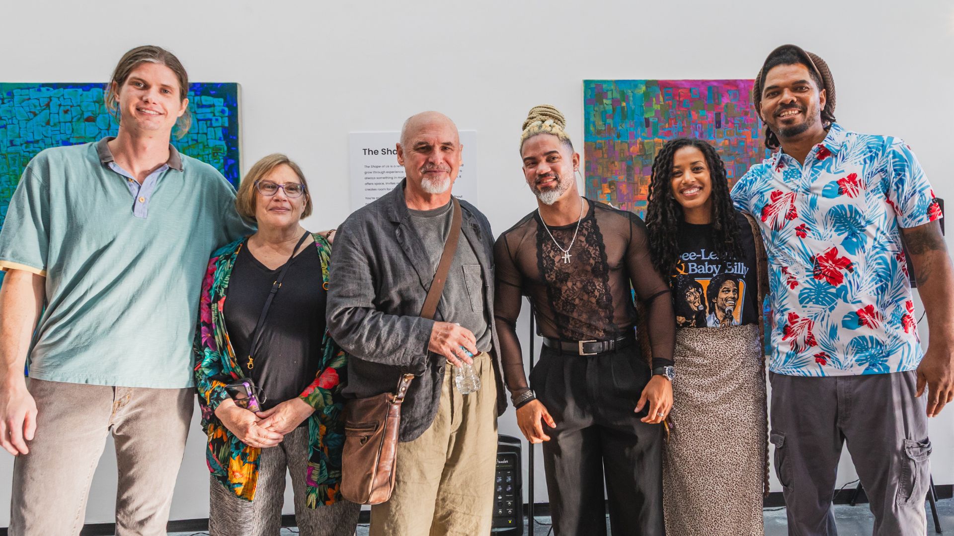 Pinellas County artists pose in the Gallery at Creative Pinellas in Largo.